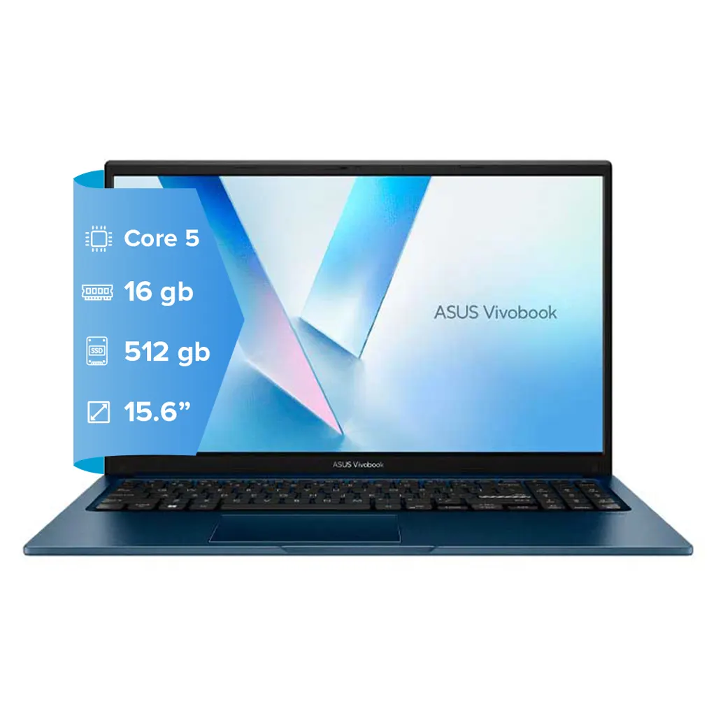 NOTEBOOK ASUS VIVOBOOK X1504VA-BQ4178W I5-120U 5GHZ 8GBD4 512SSD 15 6  IPS W11 ESP BLUE 1GTA PY